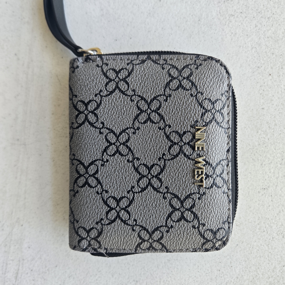 Nine West Black and Gray Patterned Wallet